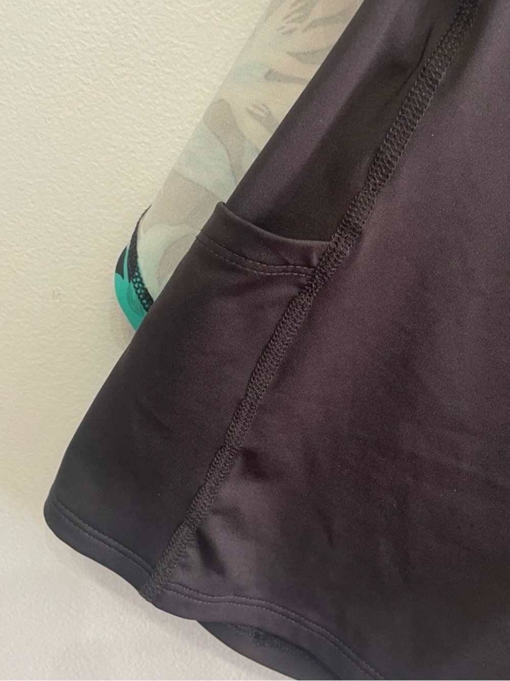 Tommy Bahama Black Tropical Floral Skort with Teal and Pink Accents - Picture 5 of 5